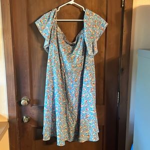 4X SHEIN FLORAL POPOVER DRESS